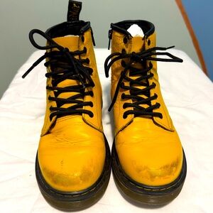 Dr. Martens - Yellow leather kids boots